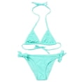 thumbnail image 1 of LIIPEE Girls Swimsuit Sets Casual Summer Solid Color Layered Ruffle Trim Adjustable Spaghetti Strap Bikini Tops Bottoms 2 Piece Set Kid Beach Pool Fashion Backless Cute Swimsuits,Sky Blue,11-12 Years, 1 of 5