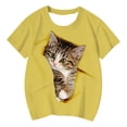 thumbnail image 1 of LIIPEE Girls T-Shirts Summer Casual Cute Animal Graphic Printed Short Sleeve Crew Neck Fashion Versatile T Shirt Kids Children Comfortable Breathable Soft Daily Tee Tops,6-7 Years, 1 of 4