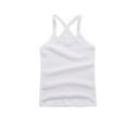 thumbnail image 1 of LIIPEE Girls T-Shirts Summer Comfort Solid Color Spaghetti Strap Sleeveless Racerback Crop Tank Toddler Trendy Beach Tee Shirts,White,3-4 Years, 1 of 3