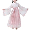 thumbnail image 1 of LIIPEE Girls Traditional Chinese Costume Kids Floral Embroidery Hanfu Dress Performance Dress Up Clothes,3-4 Years, 1 of 8