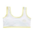 thumbnail image 1 of LIIPEE Girls Underwear Soft Comfort Cartoon Printed Stretch Sports Seamless Bra Training Bras Girls Classic Undies,Yellow,10-14 Years, 1 of 6