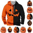 thumbnail image 1 of LIIPEE Halloween Graphic Hoodies For Men Long Sleeve Hooded Sweatshirts Male Autumn Winter Comfortable Versatile Pullover With Pockets,XL, 1 of 4
