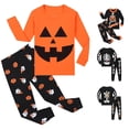 thumbnail image 1 of LIIPEE Halloween Graphic Pajamas For Girls Long Sleeve Tees And Pants Pajama Set 2 Piece Kids Autumn Comfortable Cute Everyday Sleepwear,7-8 Years, 1 of 3