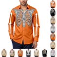 thumbnail image 1 of LIIPEE Halloween Graphic Shirt For Men Long Sleeve Turn Down Collar Button Up Shirts Male Autumn Comfortable Breathable Tops,XXL, 1 of 4