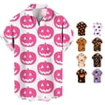 thumbnail image 1 of LIIPEE Halloween Graphic Shirt For Men Short Sleeve Turn Down Collar Button Up Shirts Male Comfortable Breathable Party Tops,L, 1 of 3