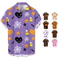 thumbnail image 1 of LIIPEE Halloween Graphic Shirt For Men Short Sleeve Turn Down Collar Button Up Shirts Male Comfortable Breathable Party Tops,M, 1 of 3