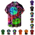 thumbnail image 1 of LIIPEE Halloween Graphic Shirt For Men Short Sleeve Turn Down Collar Button Up Shirts Male Comfortable Breathable Party Tops,XXXXL, 1 of 5