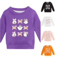 thumbnail image 1 of LIIPEE Halloween Graphic Sweatshirts For Girls Long Sleeve Crew Neck Pullover Kids Fall Winter Comfortable Casual Sweatshirts,3-4 Years, 1 of 4