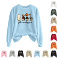 thumbnail image 1 of LIIPEE Halloween Graphic Sweatshirts For Women Long Sleeve Crew Neck Pullover Ladies Fall Winter Comfortable Versatile Sweatshirt,XL, 1 of 5