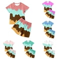 thumbnail image 1 of LIIPEE Ice Cream Graphic Outfit Sets For Girls Short Sleeve Tees And Shorts 2 Piece Set Kids Summer Comfortable Cute Casual Outfits,7-8 Years, 1 of 6