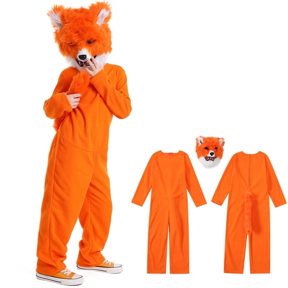 LIIPEE Kids Cartoon Animal Costumes Boys Girls Unisex Cute Cozy Onesies And Mask Dress Up Clothes,14-16 Years