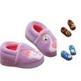 thumbnail image 1 of LIIPEE Kids Cartoon Slippers For Boys And Girls Cute Non- Flat Bottom Slipper Booties Fall Winter Warm Fuzzy Bedroom House Shoes,3-3.5 Years, 1 of 8