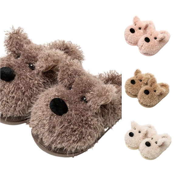 LIIPEE Kids Cartoon Slippers For Girls And Boys Cute Non- Flat Bottom Slippers Fall Winter Warm Fuzzy Comfortable Bedroom House Shoes,5.5-6 Years