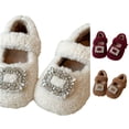 thumbnail image 1 of LIIPEE Kids Cute Decoration Slippers For Girls And Boys Non- Flat Bottom Slipper Booties Fall Winter Warm Fuzzy Comfortable House Shoes,6.5-7 Years, 1 of 5