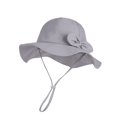 thumbnail image 1 of LIIPEE Kids Hats Boys Girls Solid Color Sun Hats Adjustable Straps Fisherman Hats Toddlers Soft Cute Outdoor Summer Beach Comfortable Breathable Bucket Hats,Grey,One Size, 1 of 4