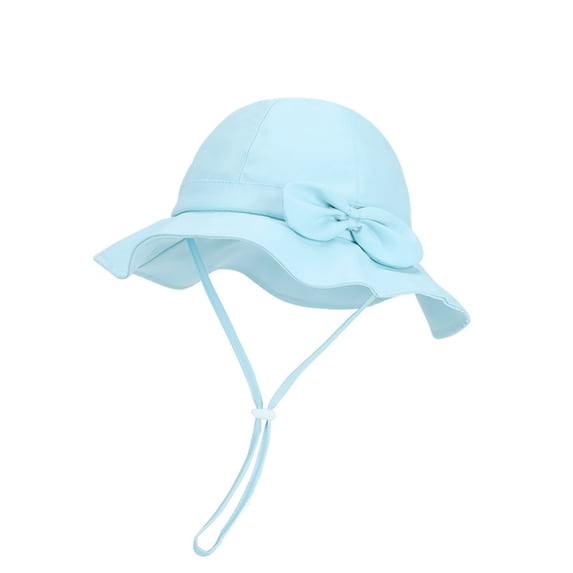 LIIPEE Kids Hats Boys Girls Solid Color Sun Hats Adjustable Straps Fisherman Hats Toddlers Soft Cute Outdoor Summer Beach Comfortable Breathable Bucket Hats,Blue,One Size