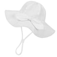 thumbnail image 1 of LIIPEE Kids Hats Casual Solid Color Girls Bonnet Baby Cute Bucket Hats Summer Comfortable Soft Breathable Daily Sun Hats,White,48, 1 of 9