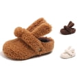 thumbnail image 1 of LIIPEE Kids Solid Color Slippers For Girls And Boys Cute Non- Flat Bottom Slipper Booties Fall Winter Warm Fuzzy Bedroom House Shoes,4.5-5 Years, 1 of 6