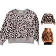thumbnail image 1 of LIIPEE Leopard Graphic Knit Sweater For Girls Long Sleeve Cute Warm Pullover Kids Autumn Winter Cozy Soft Everyday Casual Sweaters,3-4 Years, 1 of 3