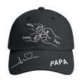 thumbnail image 1 of LIIPEE Man Baseball Cap Casual Father's Day Letter Graphic Printed Unique Handmade Customizable Hats Male Celebration Fashion Breathable Comfortable Daily Hats,Black,One Size, 1 of 4