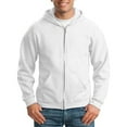thumbnail image 1 of LIIPEE Men Hoodies Solid Color Long Sleeve Zip Up Hooded Sweatshirt With Pockets Male Classic Travel Sweatshirts,White,Xl, 1 of 3