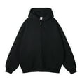 thumbnail image 1 of LIIPEE Men Hoodies Solid Color Long Sleeve Zip Up Hooded Sweatshirt With Pockets Male Stylish Weekend Sweatshirts,Black,L, 1 of 3