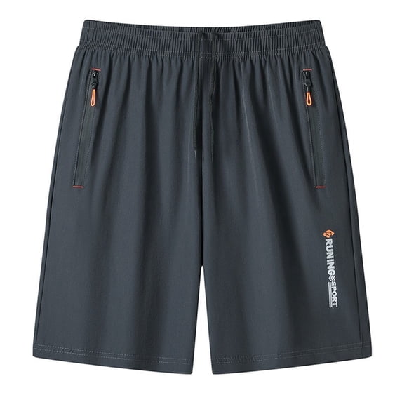 LIIPEE Men Shorts Casual Solid Color Knee Length Shorts Male Fashion Loose Fit Drawstring Shorts Summer Cool Comfortable Soft Breathable Daily Shorts,Grey12223,XXXL