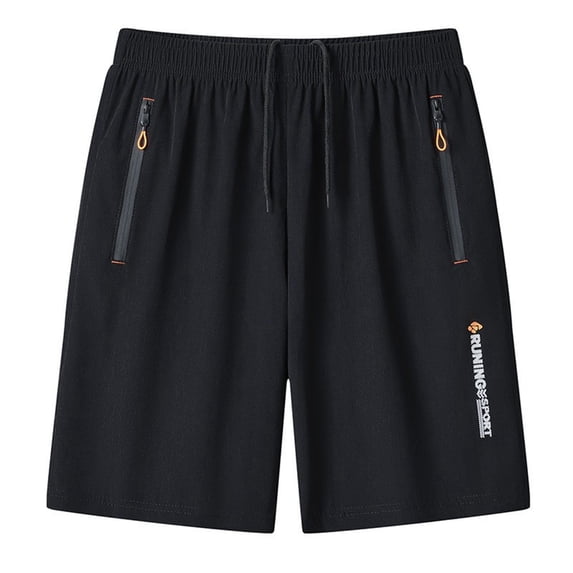 LIIPEE Men Shorts Casual Solid Color Knee Length Shorts Male Fashion Loose Fit Drawstring Shorts Summer Cool Comfortable Soft Breathable Daily Shorts,Black12023,L