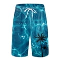 thumbnail image 1 of LIIPEE Men Shorts Casual Summer Fashion Graphic Printed Elastic Drawstring Waist Knee Length Beach Shorts With Pockets Male Comfortable Breathable Soft Daily Shorts,L, 1 of 4