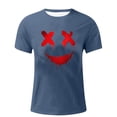 thumbnail image 1 of LIIPEE Men T Shirts Casual Funny Graphic Printed Short Sleeve Crew Neck T Shirt Summer Male Regular Fit Fashion Lightweight Sports Tees Comfortable Breathable Soft Daily Tops,Light Blue,XXXL, 1 of 3