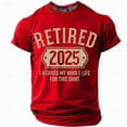 thumbnail image 1 of LIIPEE Men T Shirts Casual Short Sleeve Round Neck Letter Printed T Shirt Male Summer Fashion Tees Indoor Outdoor Comfortable Soft Breathable Daily Clothing,Red,L, 1 of 2