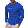thumbnail image 1 of LIIPEE Men T Shirts Casual Solid Color Long Sleeve Crew Neck T Shirt Male Fashionable Base Layer Tees Comfortable Soft Breathable Daily Clothes,Blue,M, 1 of 8