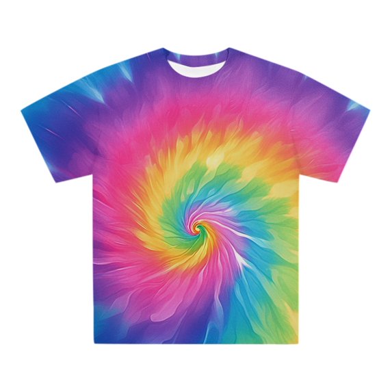 LIIPEE Men T Shirts Summer Casual Short Sleeve Crew Neck Spiral Stripe Printed Tie Dye Colorful T Shirt Male Fashion Comfortable Breathable Soft Daily Tee Tops,XXL