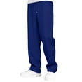 thumbnail image 1 of LIIPEE Mens Casual Pants Spring Summer Fashion Solid Color Stretch Elastic Waist Drawstring Wide Leg Pants With Pockets Male Trendy Basketball Golf Gym Pants,Dark Blue,XXL, 1 of 6
