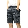 thumbnail image 1 of LIIPEE Mens Casual Shorts Summer Comfortable Solid Color Straight Shorts With Pockets Male Leisure Daily Indoor Outdoor Shorts,Gy2,36, 1 of 4