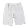 thumbnail image 1 of LIIPEE Mens Casual Shorts Summer New Comfortable Solid Color Stretch Elastic Waist Shorts With Pockets Male Cozy Basketball Golf Gym Shorts,White,36, 1 of 5