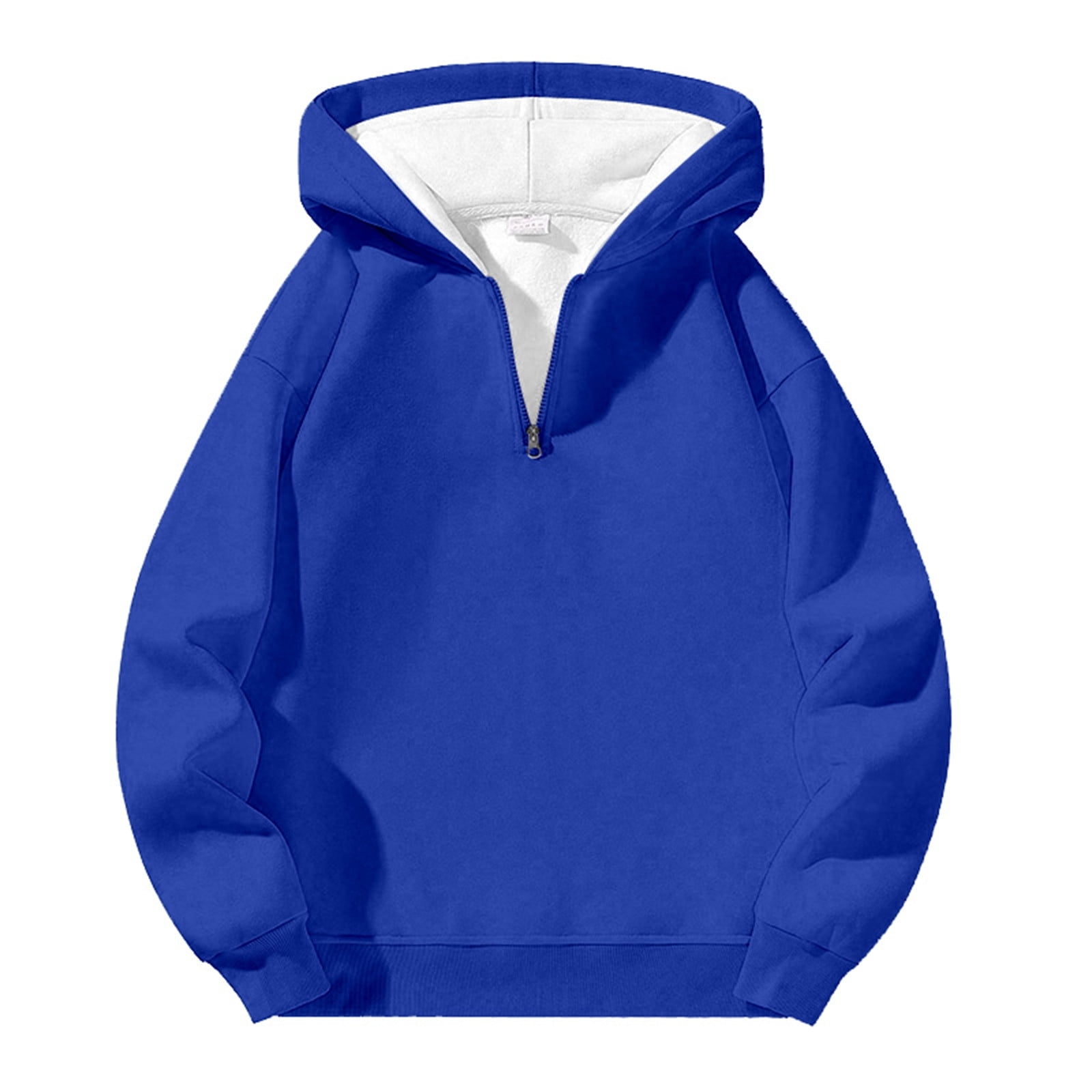 LIIPEE Mens Casual Solid Color Hoodies Fall Winter Cozy Long Sleeve ...