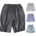 thumbnail image 1 of LIIPEE Mens Sleep Shorts Casual Plaid Print Drawstring Waist Loose Fit Pajama Shorts With Pockets Male Comfortable Everyday Sleepwear,L, 1 of 4