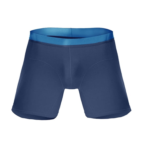 LIIPEE Mens Underwear Athleisure Solid Color Elastic Waist Sports Boxer Briefs Male Comfortable Breathable Soft Daily Fashion Underpants For All Seasons,XXXXL