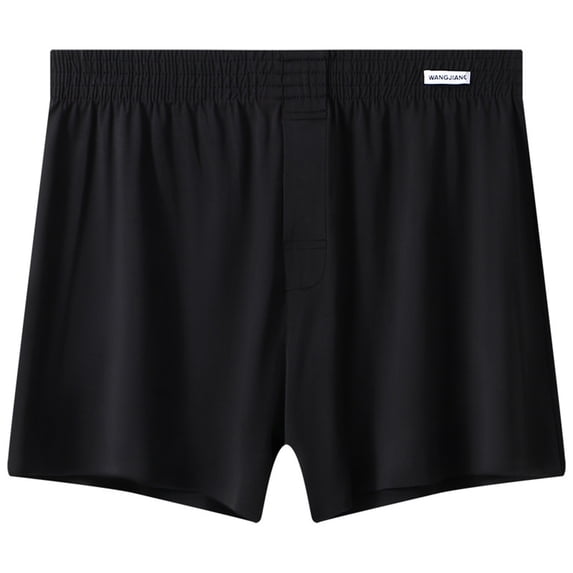 LIIPEE Mens Underwear Casual Elastic Waist Solid Color Loose Fit Comfortable Boxer Shorts Male Breathable Lightweight Soft Fashion Daily Underpants,XXL