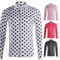 thumbnail image 1 of LIIPEE Polka Dot Printed Shirt For Men Long Sleeve Turn Down Collar Button Up Shirts Male Comfortable Breathable Everyday Tops,L, 1 of 7