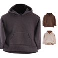 thumbnail image 1 of LIIPEE Solid Color Knit Hooded Sweaters For Boys Long Sleeve Warm Pullover Kids Autumn Winter Cozy Soft Casual Sweater,8-9 Years, 1 of 4