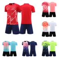 thumbnail image 1 of LIIPEE Summer Outfits For Boys Athleisure Graphic Short Sleeve Tees Solid Color Shorts 2 Piece Set Kids Quick Drying Breathable Sports Training Outfit Sets,5-6 Years, 1 of 6