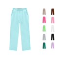 thumbnail image 1 of LIIPEE Summer Pants For Girls Casual Lightweight Elastic Waist Loose Fit Straight Leg Solid Color Trousers Kids Breathable Comfortable Cute Daily Pants,7-8 Years, 1 of 6