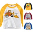thumbnail image 1 of LIIPEE T Shirts For Boys Long Sleeve Raglan Sleeve Fashion Cartoon Graphic Tees Kids Cute Everyday Casual T Shirt,1-2 Years, 1 of 4