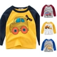thumbnail image 1 of LIIPEE T Shirts For Boys Long Sleeve Raglan Sleeve Fashion Cartoon Graphic Tees Kids Cute Everyday Casual T Shirt,2-3 Years, 1 of 7
