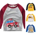 thumbnail image 1 of LIIPEE T Shirts For Boys Long Sleeve Raglan Sleeve Fashion Cartoon Graphic Tees Kids Cute Everyday Casual T Shirt,3-4 Years, 1 of 4