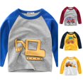 thumbnail image 1 of LIIPEE T Shirts For Boys Long Sleeve Raglan Sleeve Fashion Cartoon Graphic Tees Kids Cute Everyday Casual T Shirt,6-7 Years, 1 of 4