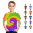 thumbnail image 1 of LIIPEE T Shirts For Boys Short Sleeve Crew Neck Fashion Tie Dye Graphic Tees Kids Comfortable Cute Summer Casual T Shirt,13-14 Years, 1 of 3