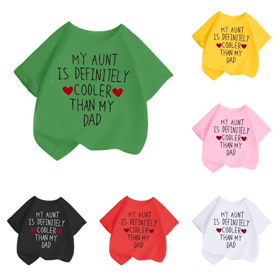 LIIPEE T Shirts For Girls Kids Cute Fashion Short Sleeve Letter Graphic Tees Summer Baggy Comfortable Casual T Shirt,8-10 Years